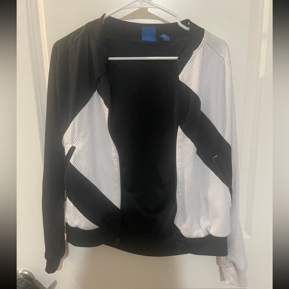 Adidas black and white jacket